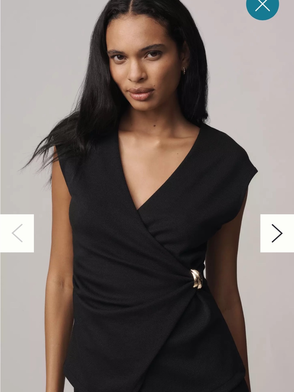 NWT Maeve Hardware Wrap Top